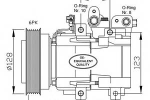 Компрессор кондиционера для моделей: HYUNDAI (SONATA, TRAJET,SANTA-FE), KIA (MAGENTIS)