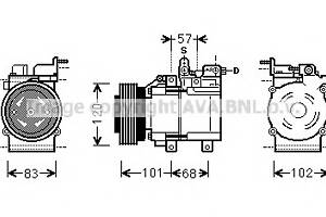 Компрессор кондиционера для моделей: HYUNDAI (TRAJET, SANTA-FE)