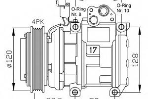 Компрессор кондиционера для моделей: KIA (CARNIVAL, CARNIVAL)