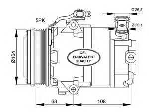 Компресор кондиціонера для моделей: OPEL (ASTRA, ASTRA, ASTRA, ZAFIRA, ASTRA, ASTRA, CORSA, ASTRA, MERIVA), VAUXHALL (ASTRA, A
