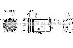 Компрессор кондиционера для моделей: OPEL (OMEGA, OMEGA), VAUXHALL (OMEGA,OMEGA)