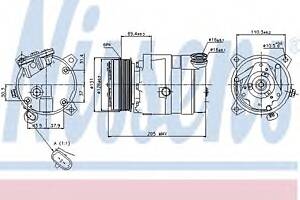 Компрессор кондиционера для моделей: OPEL (OMEGA, OMEGA), VAUXHALL (OMEGA,OMEGA)