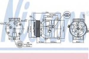 Компрессор кондиционера для моделей: RENAULT (LAGUNA, LAGUNA,VEL,ESPACE)