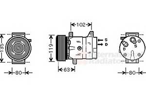 Компрессор кондиционера для моделей: RENAULT (MASTER, MASTER,MASTER,TRAFIC,TRAFIC,TRAFIC)