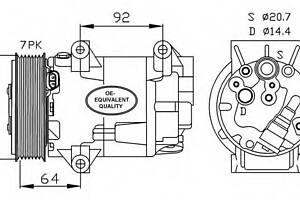 Компрессор кондиционера для моделей: RENAULT (SCENIC, MEGANE,SCENIC,MEGANE,MEGANE,MEGANE,GRAND-SCENIC)