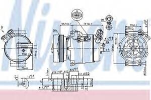 Компрессор кондиционера для моделей: SAAB (9-3, 9-3,9-3,9-3X)
