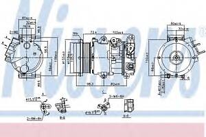Компрессор кондиционера для моделей: TOYOTA (RAV-4, CAMRY)