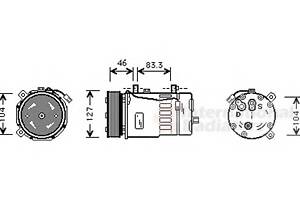 Компрессор кондиционера для моделей: VOLKSWAGEN (TRANSPORTER, TRANSPORTER,TRANSPORTER)