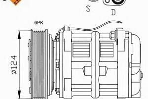 Компрессор кондиционера для моделей: VOLVO (S40, V40)