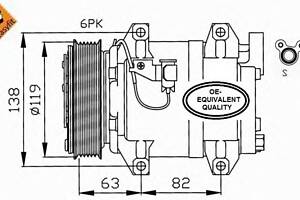 Компрессор кондиционера для моделей: VOLVO (S80, V70,S60,XC70,XC90)