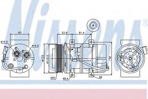 Компрессор кондиционера для моделей: VOLVO (S80, V70,S60,XC70)