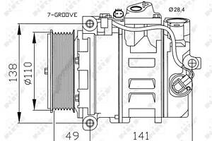 Компрессор кондиционера, OM642 3.0CDI 06-