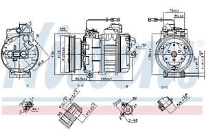 Компрессор кондиционера AUDI A4 B5 (8D2) / AUDI A6 C5 (4B5) 1994-2008 г.