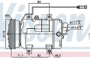 Компрессор кондиционера AUDI A6 C5 (4B5) / AUDI A4 B5 (8D2) 1994-2005 г.