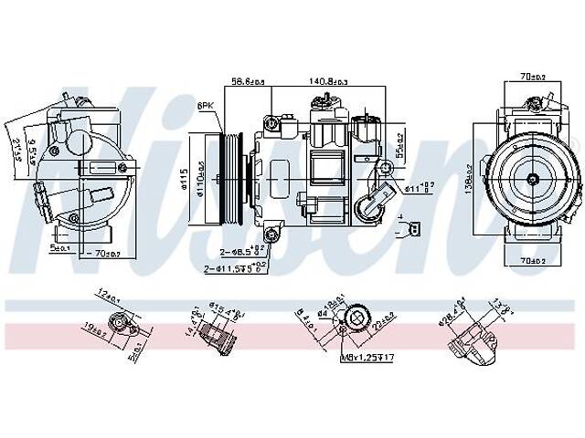 Компрессор кондиционера AUDI Q3 (F3B) / AUDI A3 (8P7) 2003-2022 г.