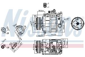 Компрессор кондиционера AUDI Q5 (8RB) / AUDI A5 (8T3) 2000-2018 г.