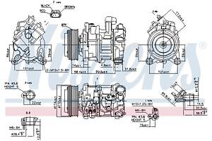 Компрессор кондиционера BMW 1 (F21) / BMW 3 (E92) / BMW 6 (F06) 2004-2021 г.