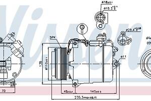 Компрессор кондиционера BMW 3 (E46) / BMW 5 (E39) / BMW 7 (E38) 1994-2007 г.