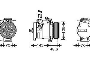 Компрессор кондиционера BMW X5 (E53) / FORD TRANSIT (FA_ _) 2000-2014 г.