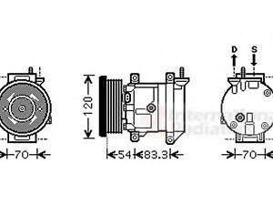 Компрессор кондиционера Chevrolet Aveo