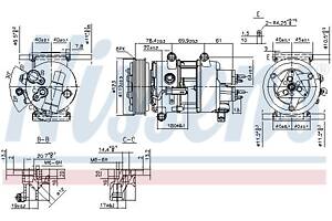 Компрессор кондиционера CITROEN C4 / PEUGEOT PARTNER 2000-2020 г.