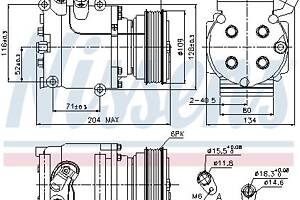 Компрессор кондиционера HONDA CIVIC (EM2) / HONDA STREAM (RN) 1995-2013 г.