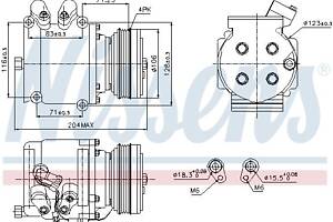 Компрессор кондиционера HONDA CR-V (RD) / HONDA CIVIC (EG, EH) 1991-2002 г.