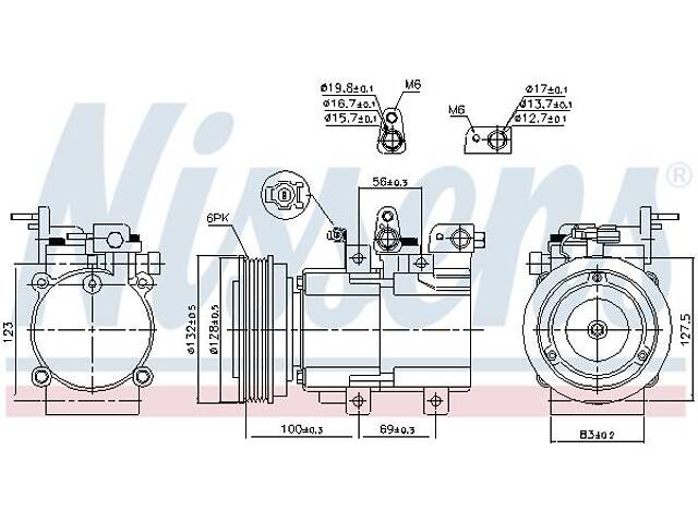 Компрессор кондиционера HYUNDAI HIGHWAY / HYUNDAI TRAJET (FO) 1998-2008 г.