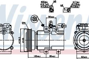 Компрессор кондиционера HYUNDAI HIGHWAY / HYUNDAI XG (XG) 1998-2011 г.