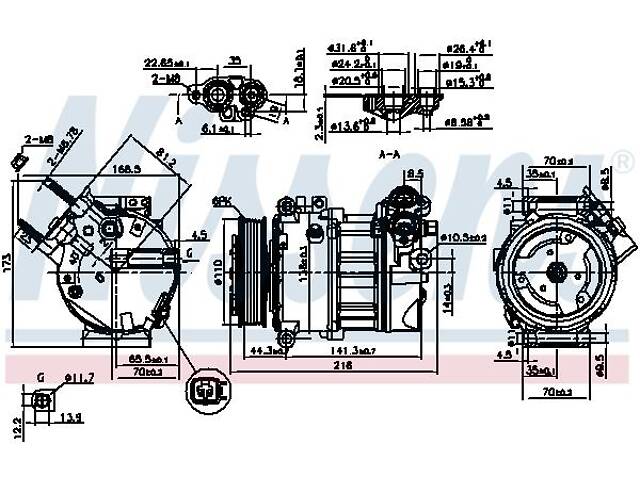 Компрессор кондиционера JAGUAR XF (X250) / JAGUAR XJ (X351) 2002-2018 г.