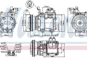 Компрессор кондиционера KIA CERATO (LD) / HYUNDAI TUCSON (JM) 2000-2011 г.