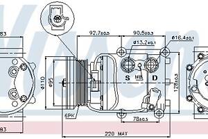 Компрессор кондиционера MAZDA 2 (DY) / FORD KA (RB) 1995-2014 г.