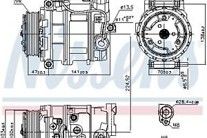 Компрессор кондиционера MERCEDES-BENZ SL (R230) 1989-2020 г.