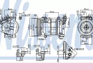 Компресор кондиціонера на 3008, 308, 5008, Berlingo, C4, C4 Cactus, C4 Grand Picasso, C4 Picasso, DS4, DS5, Partner