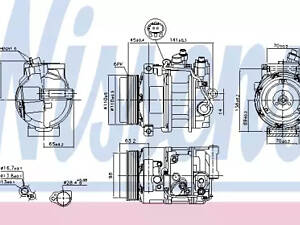 Компрессор кондиционера на C-Class, CLC-Class, CLK-Class, CLS-Class, E-Class, G-Class, GL-Class, GLK-Class, M-Class, ...