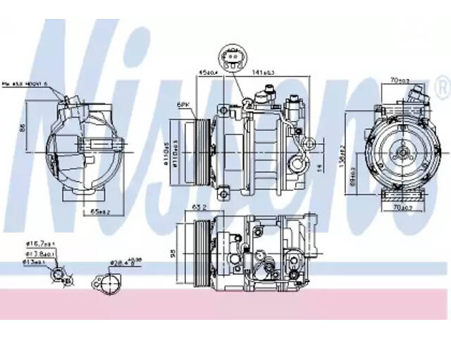 Компресор кондиціонера на C-Class, CLC-Class, CLK-Class, CLS-Class, E-Class, G-Class, GL-Class, GLK-Class, M-Class,. ..