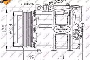 Компрессор кондиционера на C-Class, E-Class