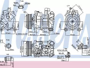 Компрессор кондиционера на Seria 1, Seria 3, Seria 4, Seria 5, Seria 6, Seria 7, X1, X5, X6, Z4