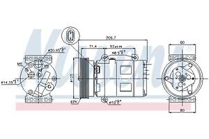 Компрессор кондиционера NISSAN ALMERA (N16) 1995-2014 г.