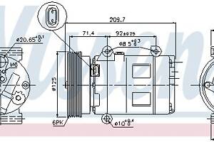 Компрессор кондиционера NISSAN ALMERA (N16) 1995-2014 г.
