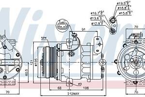 Компрессор кондиционера OPEL ASTRA G (T98) / OPEL ZAFIRA A (T98) 1998-2009 г.