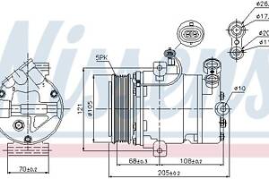Компрессор кондиционера OPEL COMBO / OPEL CORSA C (X01) 1998-2014 г.