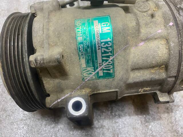 Компрессор кондиционера Opel Vectra C, Signum, 2002-2008, z18xe, z16xe, оригинал, б.у., 13217307 - Фото 2
