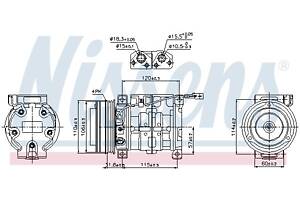 Компрессор кондиционера SUZUKI LIANA 1998-2008 г.