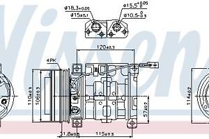 Компрессор кондиционера SUZUKI LIANA 1998-2008 г.