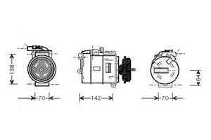 Компрессор кондиционера VW TOUAREG (7LA, 7L6, 7L7) 2002-2015 г.