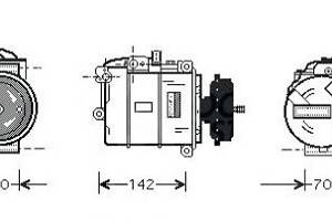 Компрессор кондиционера VW TOUAREG (7LA, 7L6, 7L7) 2002-2015 г.