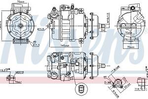 Компрессор кондиционера VW TOUAREG (7LA, 7L6, 7L7) 2002-2016 г.