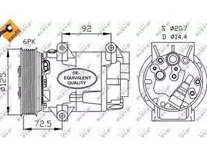 Компрессор кондиционера на Almera, Grand Scenic, Megane, Qashqai, Scenic