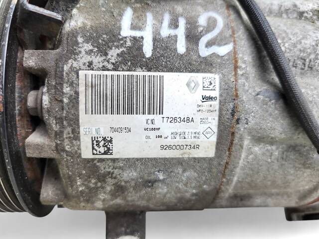 Компрессор кондиционера Renault Clio 4 0.9 1.2 TCe 2012-2018 - Фото 5